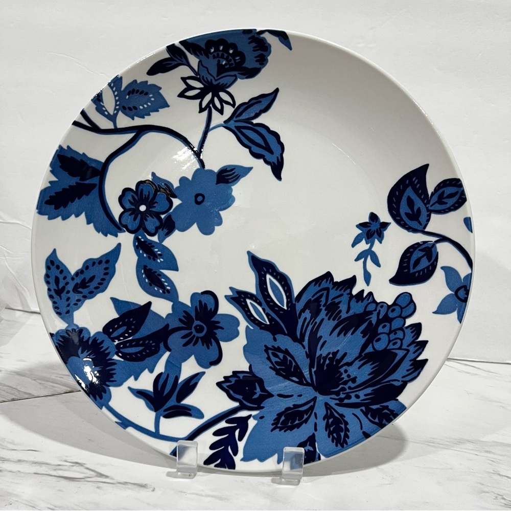 Royal Norfolk Large Dinner Floral Plates 10.5" (Set of 2) White Blue Ceramic - Picture 5 of 8